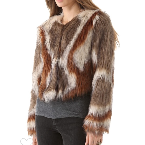sOLD Twelfth Street by Cynthia Vincent faux fur jacket - Picture 5 of 10